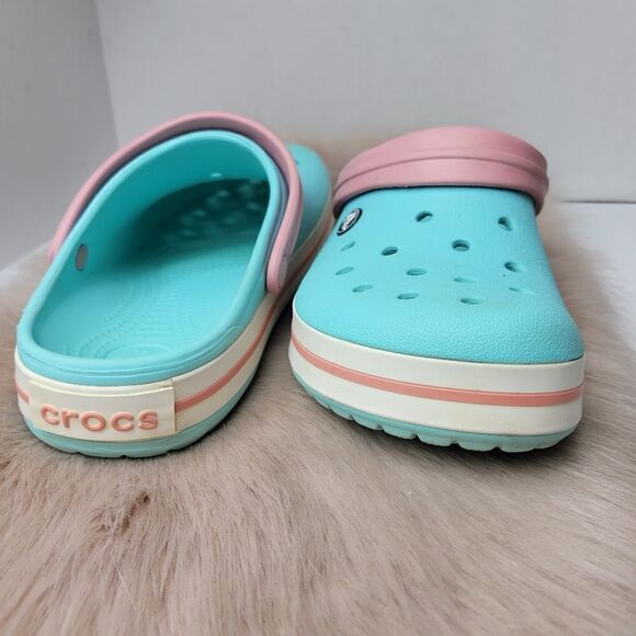 Crocs Cotton Candy Blue Slip On Waterproof Clogs  Shoes W7 M9 - Picture 7 of 9